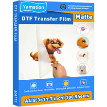  Yamation DTF Film - Matte Finish  - A4 (8.4" x 11.7") - 100 Sheets