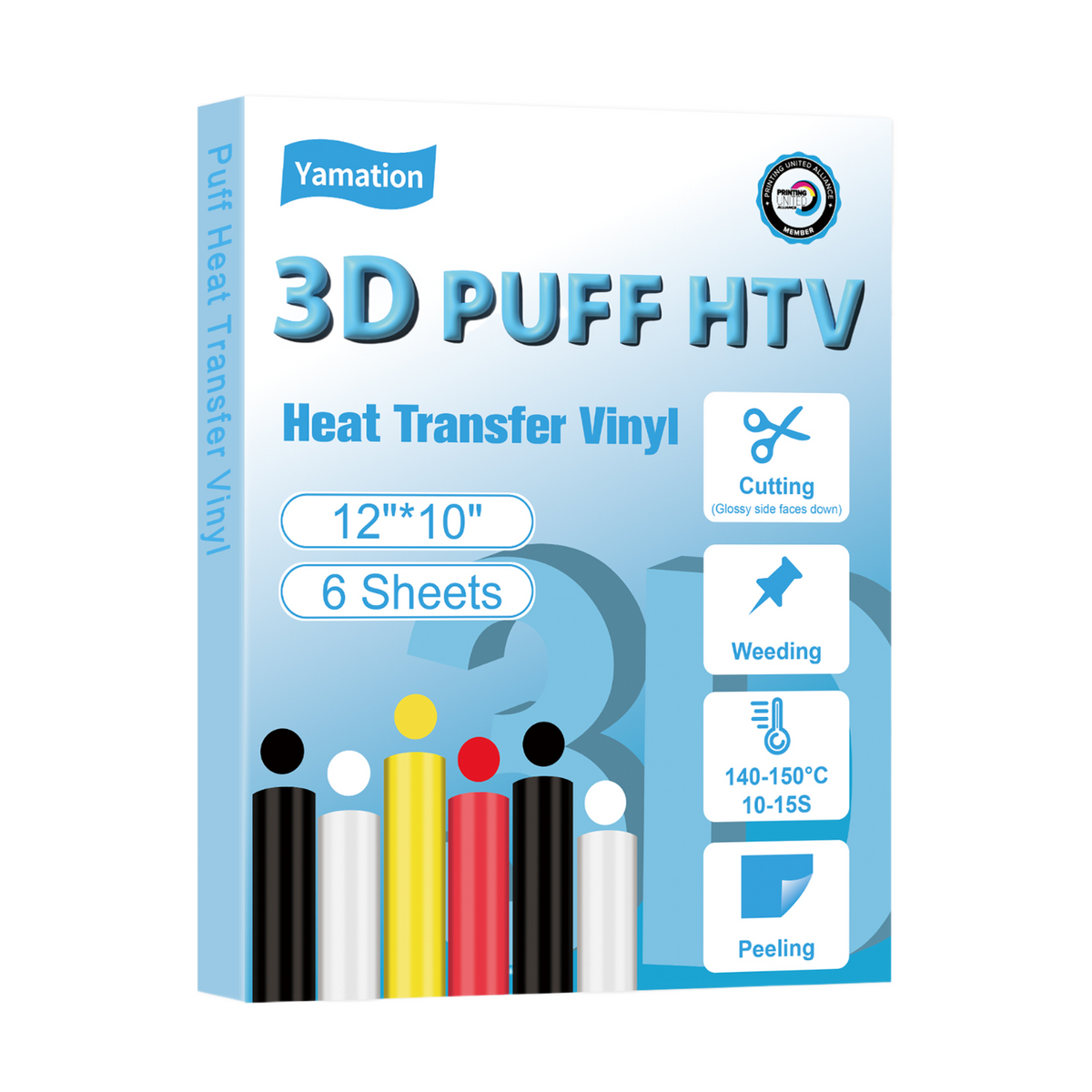 3D Puff Heat Transfer 12x9 Sheets