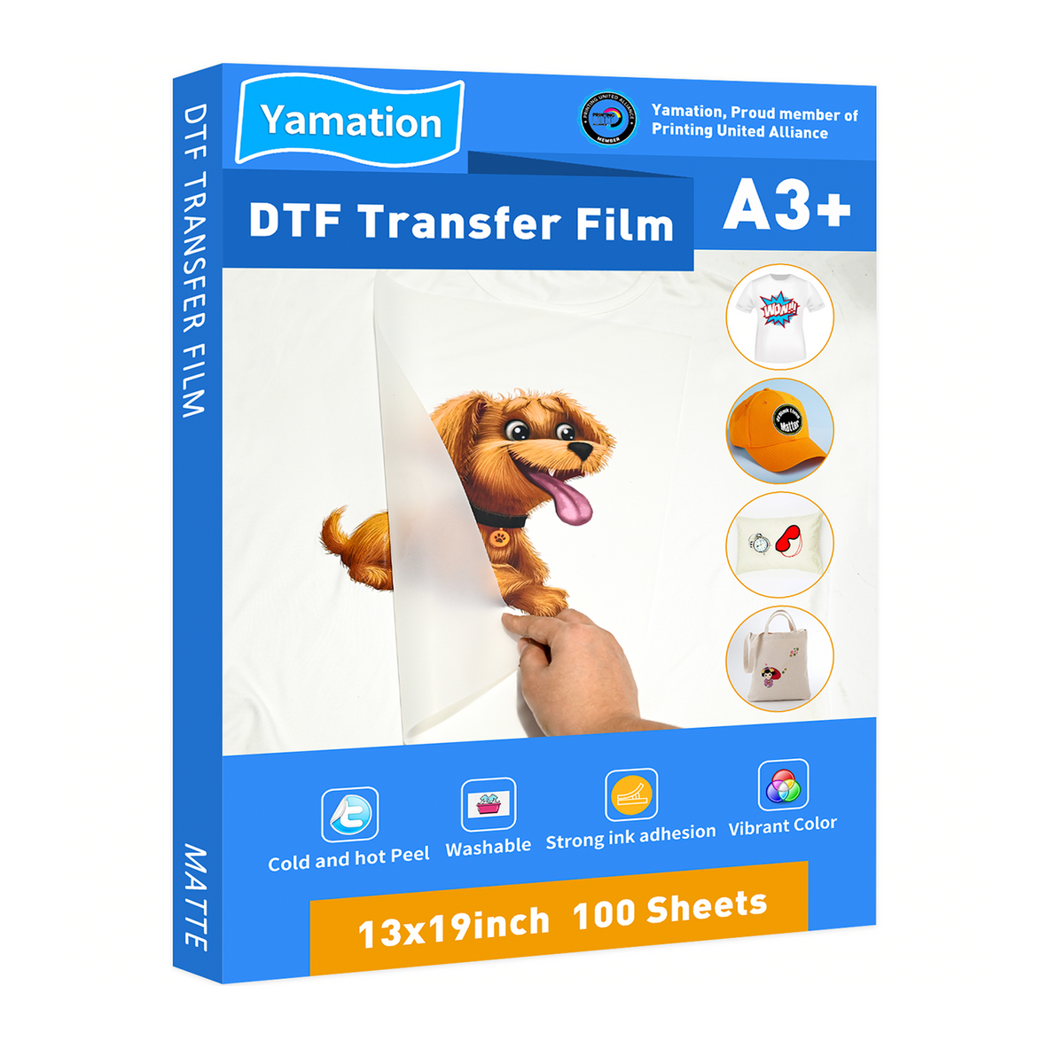  CenDale DTF Transfer Film A3+ 13x19 - 120 Sheets Double-Sided  Matte DTF Film for Sublimation Hack, Direct to Film Printing on All Fabric  and Colors T-Shirts Textile, Hot & Cold Peel