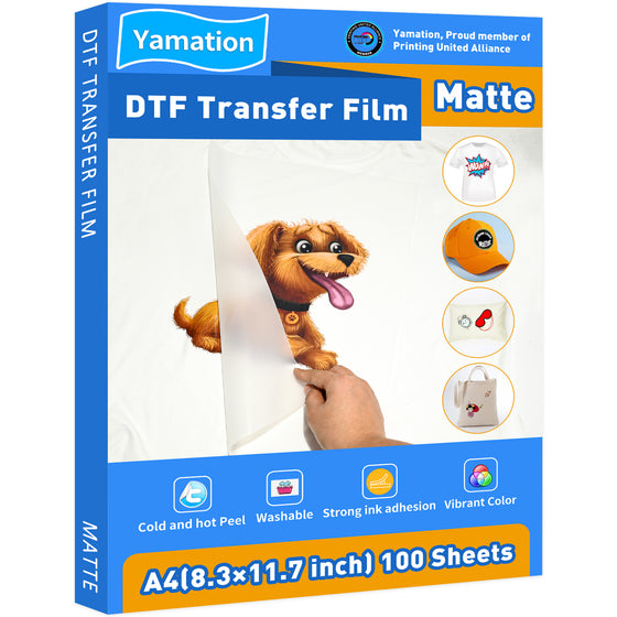 Yamation DTF Film - Matte Finish  - A4 (8.4" x 11.7") - 100 Sheets