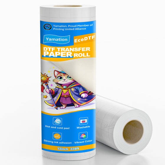 Yamation Paper-Backed DTF Transfer Film Roll – 13 inch x 328ft