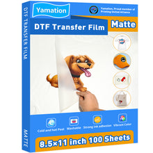  Yamation DTF Film - 8.5" x 11" - Double Matte Side - 100 Sheets