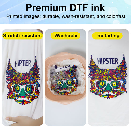 Yamation DTF Ink -- 600ml, 100ml x 6, White Cyan Magenta Yellow Black