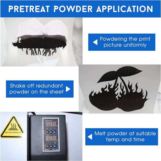 Yamation DTF Powder Kit, DTF Adhesive Powder Include Fine Medium