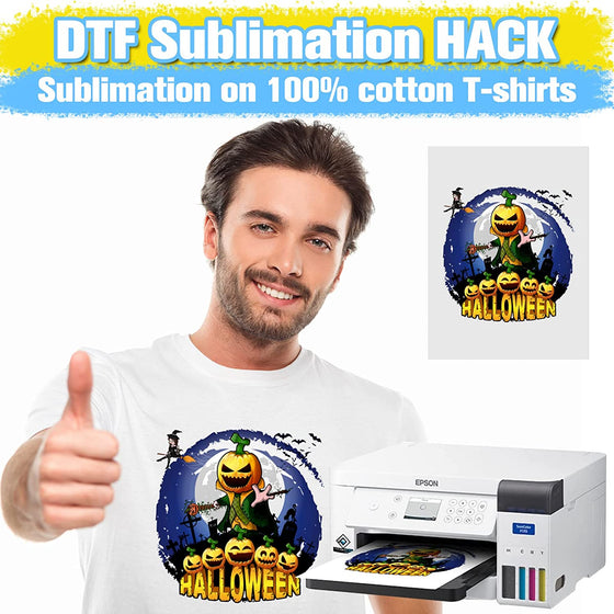 Yamation DTF Sublimation Kit - DTF Transfer Film 8.3×11.7 inch 50 Sheets  and 16oz White Powder